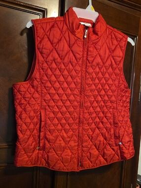 Talbots Quilted Red‎ Sleeveless Vest
